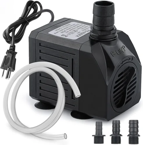Miniatura 9 de FREESEA Bomba de agua sumergible de fuente: Bomba de acuario ajustable de 10 vatios y 160 GPH con luz LED Tubo de 3.3 pies para estanque al aire