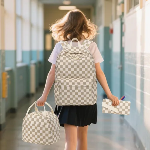 Miniatura 71 de Bluboon Juego de mochila para adolescentes, mochila escolar para niñas, lonchera y lápices, bolsas para estudiantes, 3 en 1, rosa-3 juegos, Escuela