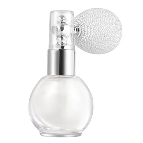 Spray Iluminador Blanco Perla, Polvo Suelto de Brillo con Alto Brillo, Spray de Maquillaje para Cuerpo, Cara, Cabello, Laca con Purpurina de Larga