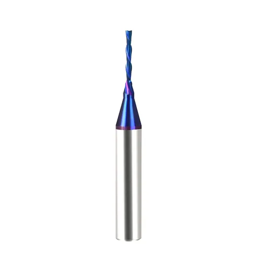 Miniatura 15 de BRD204 Broca de enrutador de inmersión en espiral de carburo sólido 2 flautas corte CNC Router Bits Molino de extremo NACO recubierto 1/8 "CD X 3/4