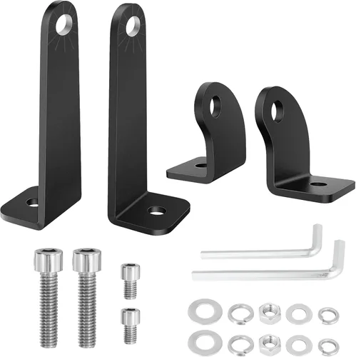 Soportes de montaje de barra de luz, kit de 4 piezas de soportes universales montados lateralmente para barra de luz LED de una fila para camiones