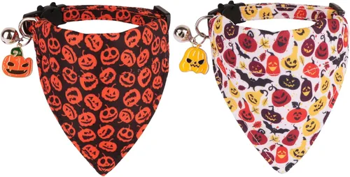 Miniatura 13 de ADOGGYGO Collares de gato con bandera americana separables con bandana extraíble, collar de bandana ajustable del 4 de julio para gatos y gatitos
