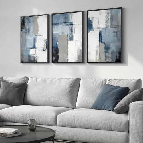 Miniatura 39 de Framed Sage Green Abstract Landscape Wall Art for Bedroom, 3 Piece Modern Canvas Prints Paintings Artwork for Walls, Minimalist Nature Pictures for