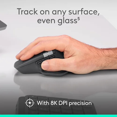 Miniatura 6 de Logitech MX Master 4, ratón inalámbrico ergonómico con retroalimentación háptica de rendimiento avanzado, desplazamiento ultrarrápido, carga USB-C