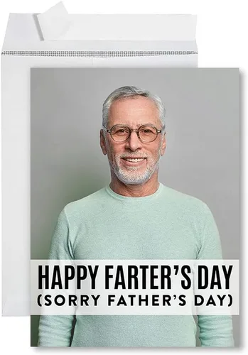 Miniatura 9 de Andaz Press Tarjeta divertida jumbo para el día del padre de 8.5 x 11 pulgadas con sobre, variedad de bromas de papá, regalo del día del padre