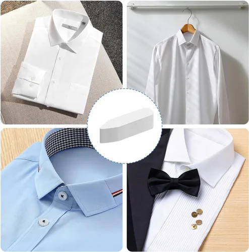 Miniatura 4 de Collar de plástico para colgar – 80 piezas en 4 tamaños (2 pulgadas, 2.2 pulgadas, 2.5 pulgadas, 2.75 pulgadas) para collares de camisa de vestir
