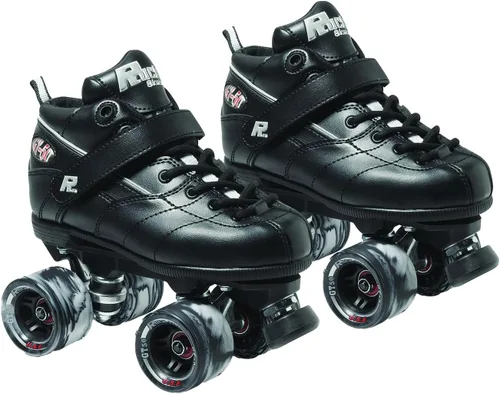 Sure Grip Rock GT50 Negro Elegantes Patines de Interior para Hombres y Mujeres con Compuesto de Nylon, Ruedas de 62mm en Espiral y Rodamientos ABEC-5