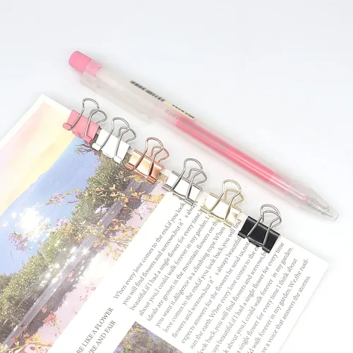 Miniatura 5 de Mini Clips para Carpeta, Clip de Papel, Abrazaderas de Papel Pequeñas 15mm (5/8 pulgada), 100 Paquete de Clips de Oficina de Tamaño Micro para Blanco