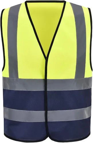 Miniatura 16 de AYKRM chaleco de alta visibilidad de 12 colores con alta visibilidad reflectante para trabajo de construcción y seguridad (XS-8XL)