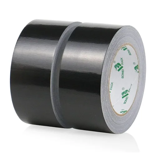 2 paquetes de cinta adhesiva resistente, espesor de 9 mil, 2 pulgadas x 30 yardas, fuerte resistencia industrial, flexible, sin residuos, Negro