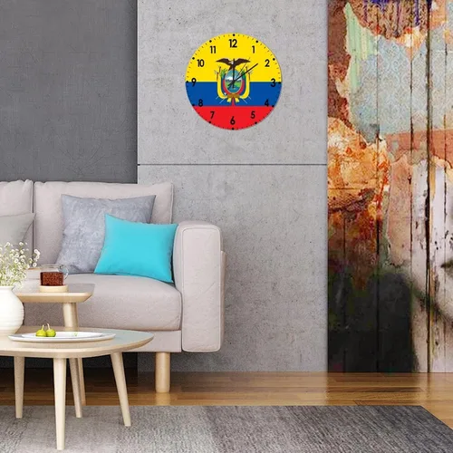Miniatura 262 de Cheyan Reloj de pared con bandera de Canadá de 12 pulgadas, silencioso, sin tictac, de PVC, funciona con pilas, reloj redondo decorativo, regalo