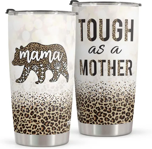 Macorner Día de la Madre, regalos de cumpleaños para mamá, nana de hija e hijo, regalos de Navidad para mujeres y abuelas, vaso de oso de acero