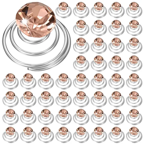 WILLBOND Juego de 60 tornados de cristal de diamantes de imitación en espiral para bodas, novias, bailes, fiestas y ocasiones importantes con Champán