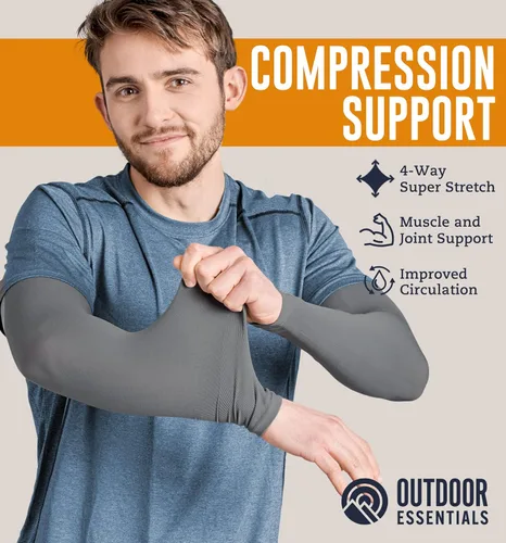 Miniatura 19 de Mangas de compresión de enfriamiento para hombres y mujeres, con protección solar UV UPF 50, paquete múltiple, mangas protectoras de brazos