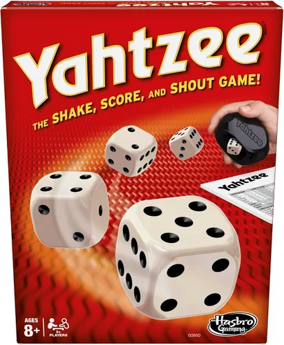 Hasbro Gaming Yahtzee Game, juegos de dados de juego rápido para niños, adolescentes y adultos, juegos de estrategia, juegos familiares para niños,