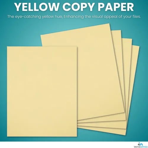 Miniatura 3 de 1InTheOffice Papel de copia amarillo, papel de copia de color amarillo, papel de impresora tamaño carta de 8.5 x 11 pulgadas, densidad de 20 libras