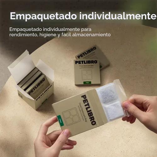 Miniatura 5 de PETLIBRO Bolsa desecante de alimentos para mascotas, 6 paquetes de bolsas desecantes para comedero para gatos y perros, mantiene la comida