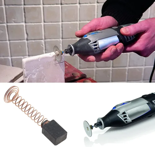 Miniatura 2 de ECSiNG 4 pares de cepillos de carbono de repuesto compatibles con cepillos de carbono D-remel 4000 pieza de reparación para herramienta rotativa