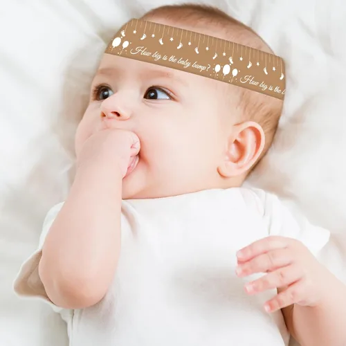 Miniatura 5 de Juegos de baby shower, cinta métrica para medir el vientre de 150 pies, cinta métrica para el vientre de mamá, cinta métrica de vientre para Marrón