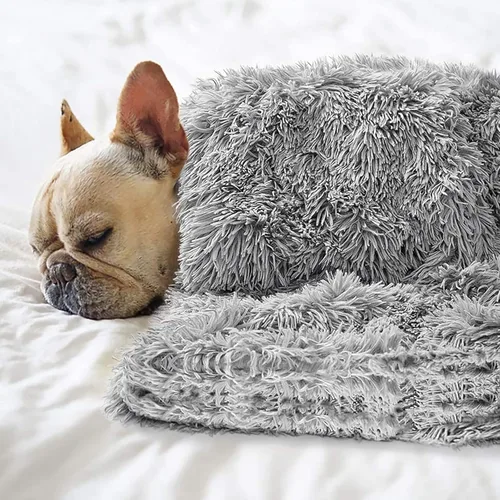 Miniatura 11 de Manta de cama para mascotas, manta de forro polar esponjoso para perro, manta suave para cachorros, gatos, gatitos, S, M, L, XL, manta sherpa Rosa