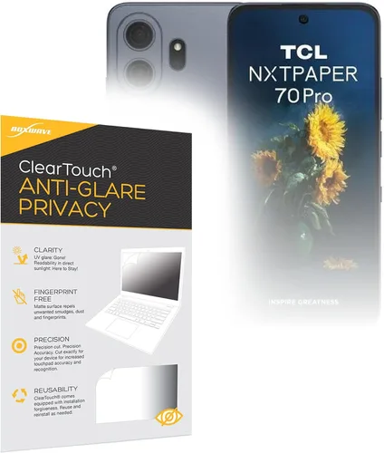 Miniatura 13 de BoxWave Protector de pantalla compatible con TCL NXTPAPER 70 Pro – ClearTouch Anti-Glare (2 unidades), antihuellas mate