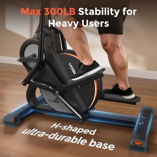 Miniatura 11 de YOSUDA Elliptical Exercise Machine, Compact 3-in-1 (Elliptical + Cardio Climber + Stair Stepper) Elliptical for Home with 45°Incline, 15.5IN Stride