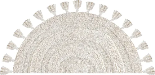 Miniatura 11 de Alfombra de baño de felpilla de algodón de 17 x 24 pulgadas, color beige, tapete de baño de felpa suave, ultra absorbente, de secado rápido, lavable