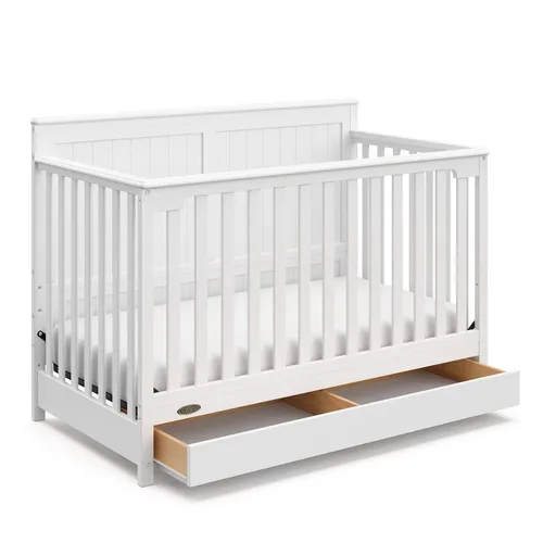 Miniatura 22 de Graco Hadley Cuna convertible 5 en 1 con cajón (Gris Guijarro) – Certificado GREENGUARD Gold, Combo de cuna con cajón, Cajón de almacenamiento