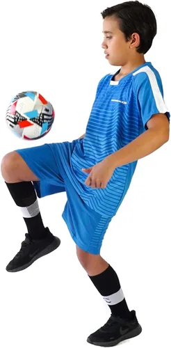 Miniatura 8 de PAIRFORMANCE Conjunto de camisetas de fútbol para niños, uniforme de entrenamiento de equipo deportivo de 6 a 12 años, para niños y niñas, conjunto