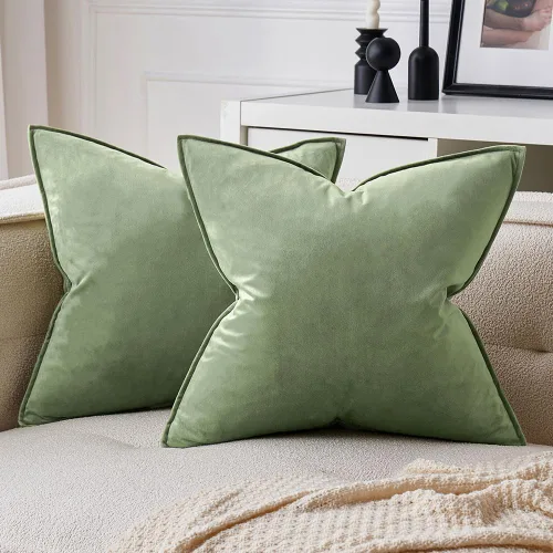 Miniatura 11 de MIULEE Paquete de 2 fundas decorativas de cojines de poliéster suave, fundas de almohada cuadradas cómodas y suaves para sofá, sillón, dormitorio