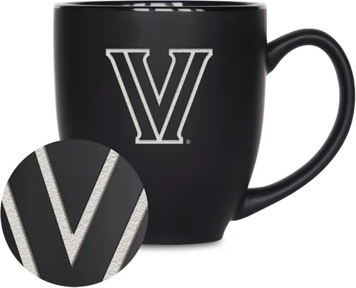 Miniatura 76 de Rico Industries - Taza de cerámica mate negra con grabado láser estándar de 15oz para NCAA (escuelas T & U) - Para bebidas calientes o frías