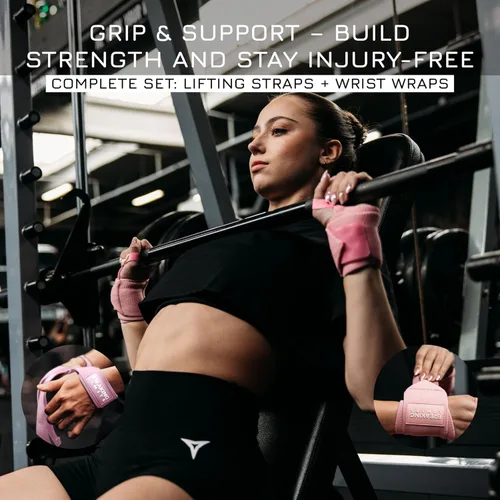 Miniatura 2 de Correas de gimnasio Breaking Limits Correas de levantamiento de peso para muñecas Paquete – Correas de levantamiento para entrenamiento