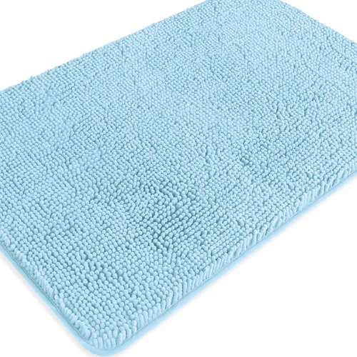 Miniatura 374 de Alfombra de baño pequeña de 12 x 18 pulgadas, lavable y absorbente, antideslizante, alfombra de baño de felpilla gruesa y suave para baño, ducha