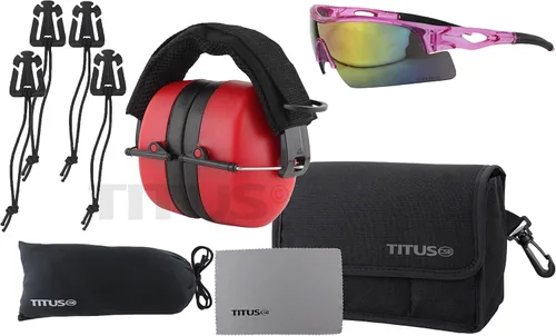 Miniatura 7 de TITUS 3 Series 37 NRR Protección auditiva con reducción de ruido y gafas de seguridad G20 All-Sport Z87.1 Combos Marco gris - Lente espejada