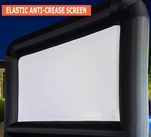Miniatura 2 de HuaKastro Pantalla de proyector inflable para exteriores de 16 pies, diseño de una sola pieza, pantalla de fácil configuración con ventilador