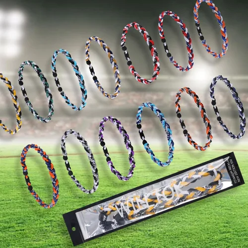 Miniatura 2 de Collar de béisbol prémium de 18 pulgadas con cuerda trenzada de nailon con diseño Tornado