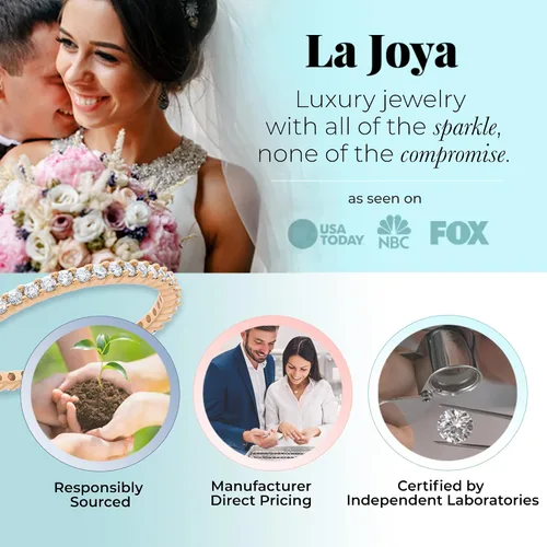 Miniatura 2 de La Joya 13 - 1 CT TW Certified Lab Created Diamond Eternity Band for Women Sparkling 10k Solid Gold Anniversary Bands Stackable Bands and Diamond