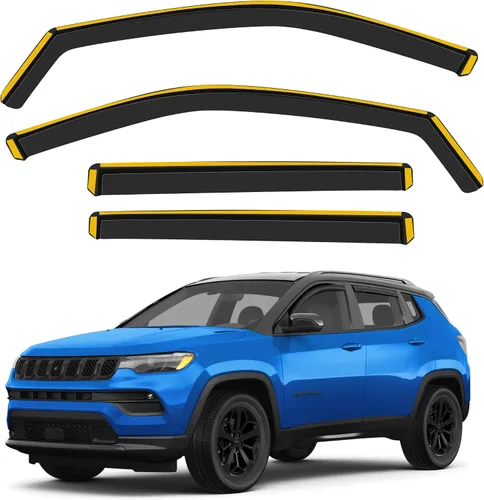 Miniatura 22 de Deflectores de lluvia inastillables en canal para Toyota RAV4 2013-2018, deflectores de ventana con clip, viseras de ventilación, protectores