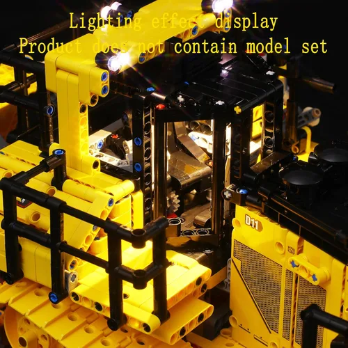Miniatura 8 de GEAMENT Kit de luces LED compatible con Lego Cat D11 niveladora controlada por aplicación – para el juego de modelos Technic 42131