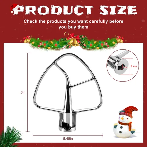Miniatura 2 de Batidor plano K45B accesorio de acero inoxidable K45B mezclador de cocina de acero inoxidable apto perfectamente para batidora de soporte de cabeza