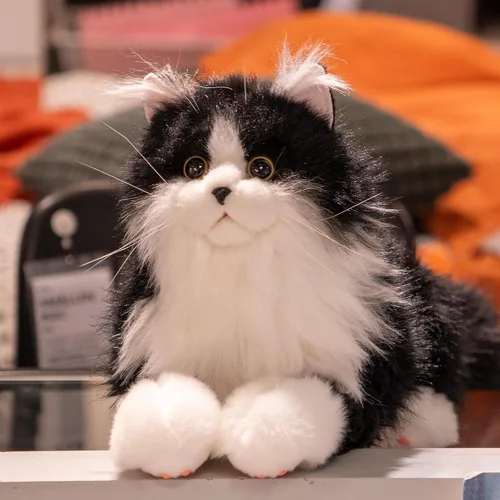 Chongker Animales de peluche con peso, gato de peluche realista de 3 libras y 22 pulgadas, sustituto de mascotas, compañía en el hogar, compañero de