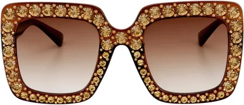 Miniatura 4 de MEETSUN Elton Square Rhinestone Sunglasses Oversized Bling for Women with Diamond Frames 70s Retro for Beach & Disco