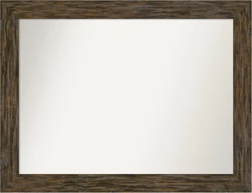 Miniatura 98 de Amanti Art Espejo personalizado, espejo de baño marrón Fencepost, espejo de pared o espejo de tocador de baño sobre el fregadero (27 x 27 pulgadas)