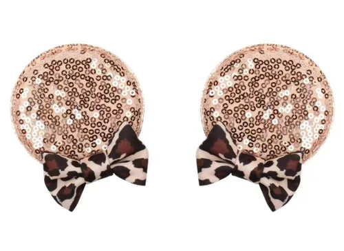 Miniatura 6 de CLGIFT Diadema para el pelo, Minnie Ears para bebé/niño pequeño, diadema flexible, lentejuelas en ambos lados, lilo, niñas
