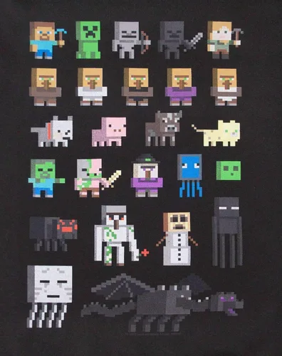 Miniatura 2 de Minecraft Sudadera oficial Sprites para niño, Negro