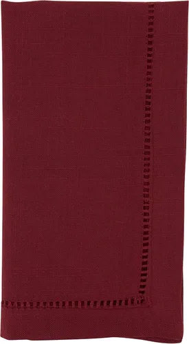 Miniatura 28 de SARO LIFESTYLE Servilleta de cóctel con borde cosido (juego de 12), negro, 6"x6