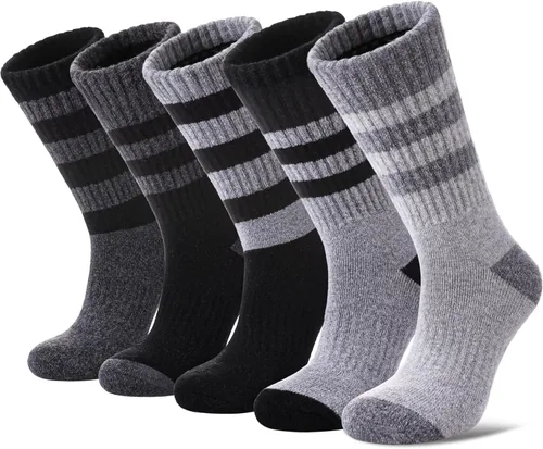Miniatura 26 de Yebing Calcetines de senderismo de lana merina para mujer, térmicos, cálidos, para botas de invierno, con cojines, acogedores y gruesos