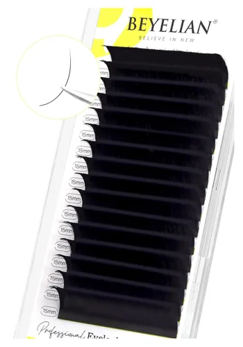 Miniatura 17 de BEYELIAN Extensiones de pestañas de 0.002 in, rizo C de 0.394 pulgadas, bandeja de color negro mate natural, extensiones de pestañas con volumen