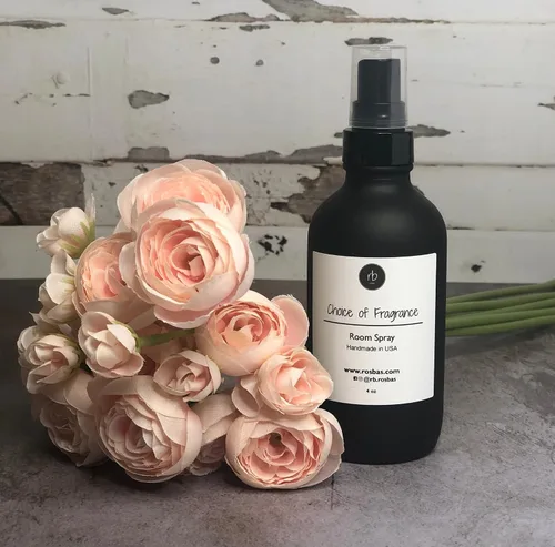 Miniatura 4 de rosbas Spray de menta y eucalipto en bolsa de algodón con cordón, botella de vidrio negro, hecho a mano en Estados Unidos, niebla de fragancia
