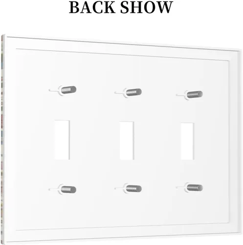 Miniatura 55 de Placa Decorativa de Pared de Granja Rústica con Cuerno de Madera para Puerta de Granero 1 Banda Duplex Cubiertas de Toma Eléctrica Soltera